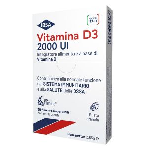 Vitamina D3 2000 Ui Ibsa Integratore Di Vitamina D3 30 Film Orodispersibili