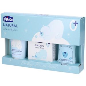 Chicco Natural Sensation Set Detergente Corpo&capelli 200ml + Crema Corpo 150ml + Acqua Profumata 100ml