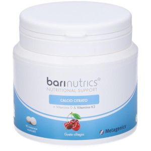 Barinutrics Calcio Citrato K2 Gusto Ciliegia 90 Compresse