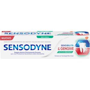 Sensodyne Sensibilità&gengive Active Protect Dentifricio Denti Sensibili e Gengive Sane Menta 75ml