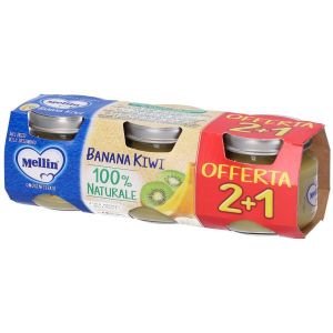 Mellin Omogeneizzato Banana Kiwi 3 Pezzi da 100g