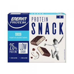 Enervit Proten Snack Al Cocco Low Sugar 8 Barrette da 27g