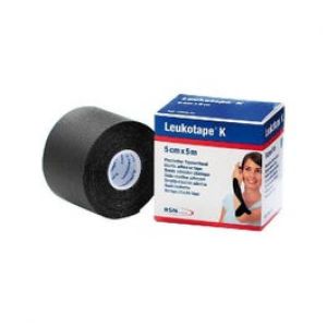 Benda Adesiva Actimove Leukotape K Taping Fisioterapico Larghezza 5 Cm Lunghezza 5 M Colore Nero In Rotolo