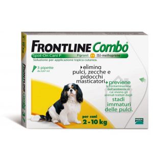 Frontline Combo Giallo - Cani da 2 kg a 10 kg dosaggio 3 Pipette X 0,67 ml