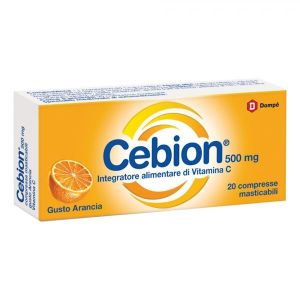 Cebion Vitamina C Masticable 500mg Sabor Naranja 20 comprimidos 