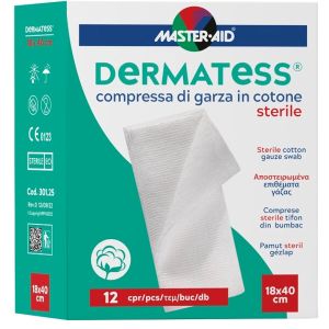 Dermatess Compresse Di Garza Idrofila Sterile 18x40 Cm 12 Pezzi
