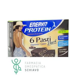 6 Pasti Enervit Protein Gusto Dark Cioccolato Fondente 6 Barrette Da 60g