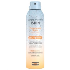 Fotoprotector isdin spray trasparente wet skin spf 30 protezione corpo 250 ml
