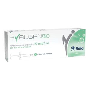 HyalganBio Siringa Intra-Articolare Acido ialuronica Sale Sodico 20 mg / 2 ml