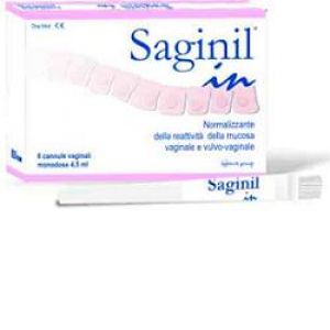 Saginil in cannule vaginali trattamento normalizzante tubo 60 g + 10 cannule