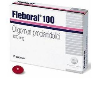Fleboral 100 mg integratore microcircolo 15 capsule