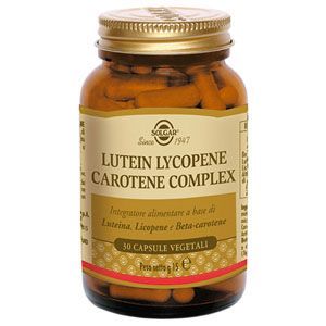 Solgar Lutein Lycopene Carotene Complex Integratore Antiossidante 30 Capsule