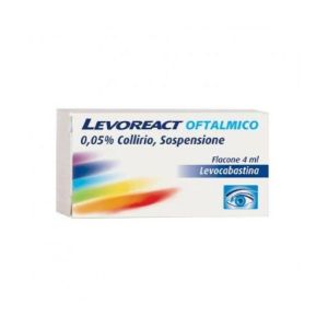 Levoreact Collirio Oftalmico 4 ml 0,5 mg per Occhi Allergici