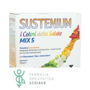 Sustenium I Colori Della Salute Mix Cinque Integratore Vitamine e Minerali 14 Bustine