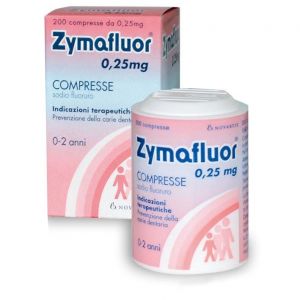 Zymafluor 0,25mg Sodio Fluoruro Prevenzione Carie 200 Compresse