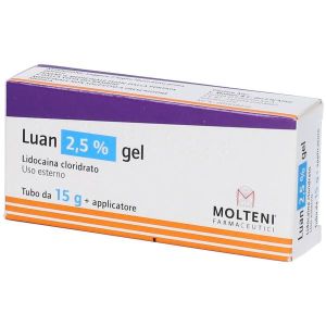 Luan Gel 2,5% Lidocaina Anestetico Topico 15g