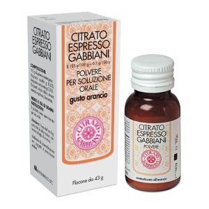 Citrato Espresso Gabbiani Magnesio Polvere Lassativa 43g Arancia