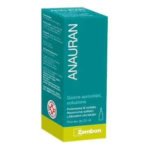 Anauran Gocce Auricolari Polimixina B Solfato Otiti Flacone 25ml