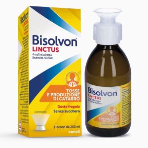 Bisolvon Linctus: Sciroppo per Tosse Grassa, +2anni, Gusto Fragola  200ml