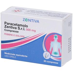 Paracetamolo Zentiva Italia 500mg Febbre e Dolori 30 Compresse