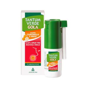 Tantum Verde Gola Spray Mucosa Orale 15ml 0,25% Gusto Camomilla e Miele