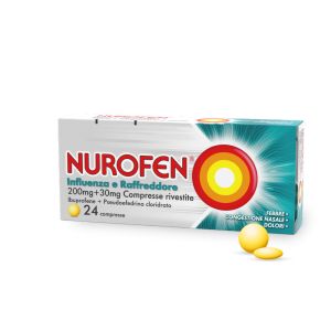 Nurofen Influenza e Raffreddore 200mg+30mg 24 Compresse Rivestite