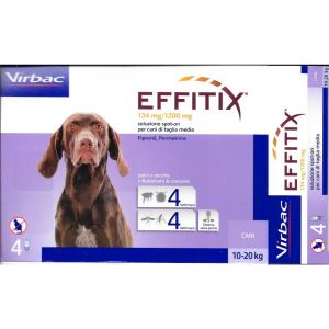 Effitix Soluzione Spot-On Cani Taglia Media 10-20 Kg 4 Pipette