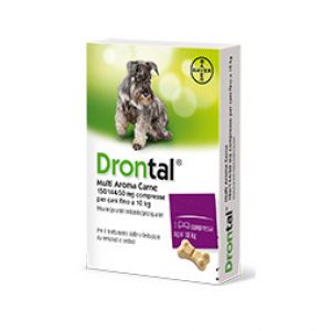 Bayer Drontal Multi Aroma Carne 6 Compresse Per Cani Fino A 10 Kg