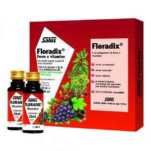 Floradix Ferro Integratore Ferro Vitamine 10 Flaconcini