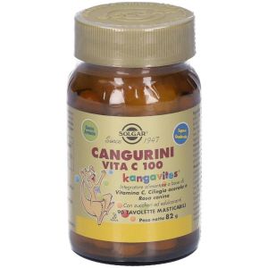 Solgar Cangurini Vita C100 Integratore Vitamine Bambini 90 Compresse Masticabili