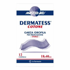 Dermatess Compresse di Garza Idrofila Sterile 18x40 Cm 12 Pezzi