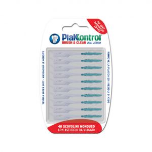 Plakkontrol brush & clean scovolino morbido monouso 40 pezzi