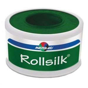 Cerotto In Rocchetto Master-aid Rollsilk Tessuto Bianco Ipoallergenico 5x2,50