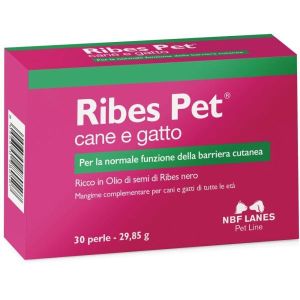 Nbf Lanes Ribes Pet Perle Integratore Dermatite Cani e Gatti 30 Perle