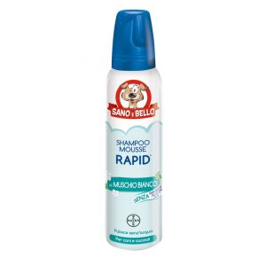 Bayer Sano e Bello Shampoo Schiuma Secca Rapid Muschio Bianco Cani 300 Ml