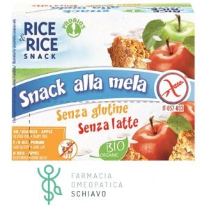 Rice&Rice Snack Di Riso Alla Mela Biologico Senza Glutine 6x21 g