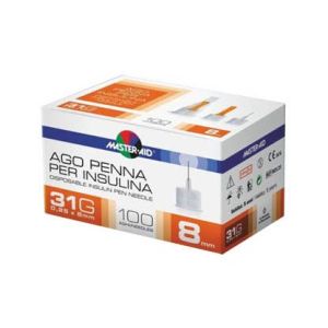 Ago per Penna da Insulina Master-aid 31 Gauge 8mm 100 Pezzi