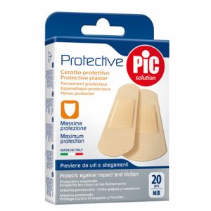 Cerotto Pic Protective Mix Antibatterico Antisfregamento Con Tampone 20 Pezzi