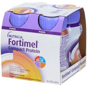 Nutricia Fortimel Compact Protein Gusto Pesca e Mango 4 Bottiglie da 125ml