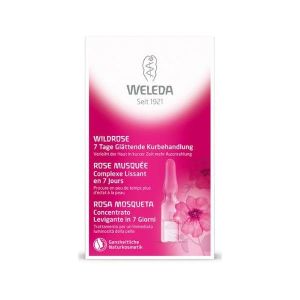 Weleda Rosa Mosqueta Concentrato Levigante Intensivo per Viso Collo Décolleté 7 Fiale