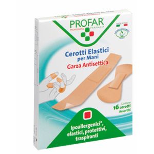 Profar Cerotti Elastici Per Mani Con Garza Antisettica - 16 Assortiti