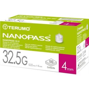 Nanopass Ago Per Penna Insulina 32.5G 4 mm 100 Pezzi