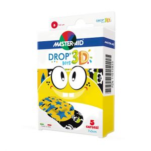 Master Aid Drop 3D Boys Cerotti Bambino 7x5 cm 5 pezzi