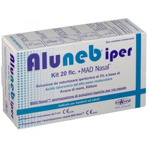 Aluneb Iper Kit 20 Flaconcini da Nebulizzare + Mad Nasale Siringa per Nebulizzazioni Nasali