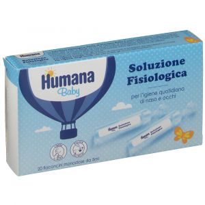 Humana Baby Soluzione Fisiologica Igiene Pulizia Nasale 5mlx20 Flaconcini