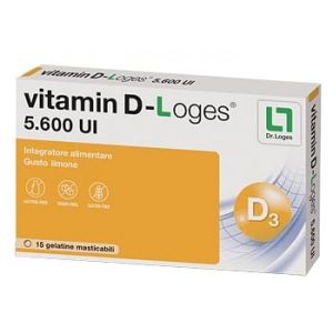 Vitamin D-loges 5.600 Ui  Integratore Vitamina D 15 Gelatine Masticabili