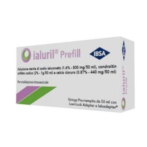 Siringa Intra-vescicale Ialuril Prefill Acido Ialuronico 1,6% Preriempita 50ml i Adattatore Luer Lock + Ialuadapter