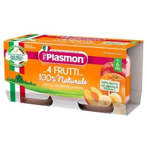 Plasmon Omogeneizzato 4 Frutti 2x80g 6mesi+