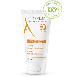 A-derma Protect Crema Solare Protezione Molto Alta Spf50+ 40ml