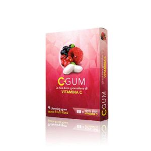 C Gum Frutti Rossi Integratore In Chewingum di Vitamina C 9 Confetti